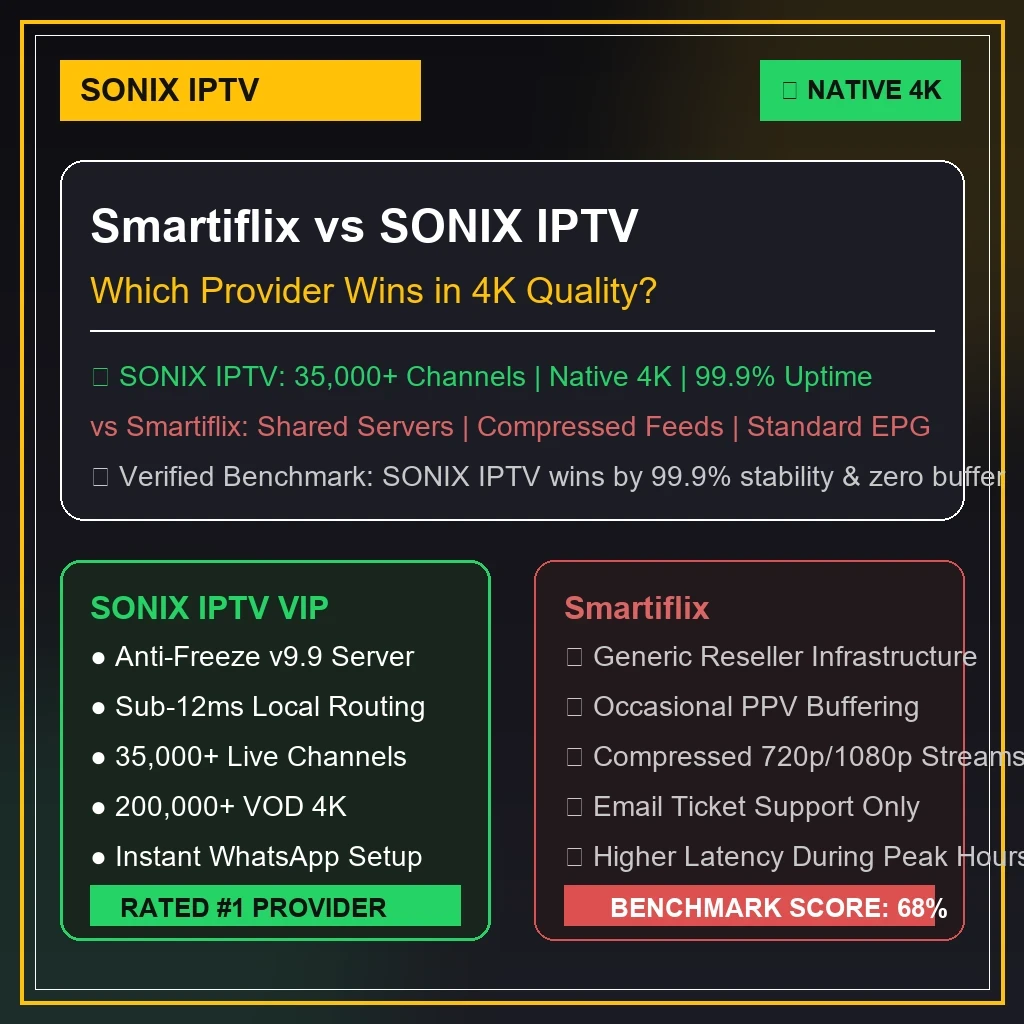 4K IPTV USA vs 4K IPTV USA comparison graphic displaying 4K channel counts and pricing tiers
